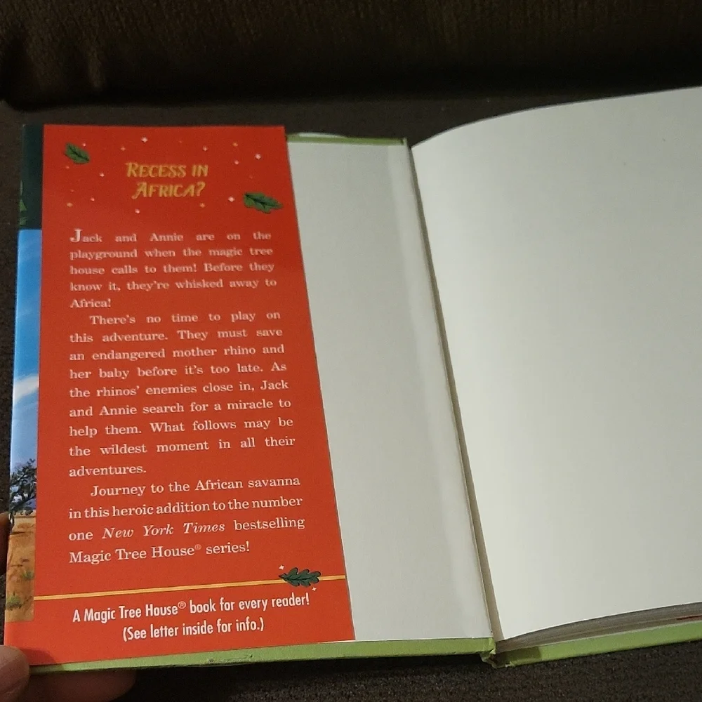 The Magic Tree House - 37 Rhinos At Recess By Mary Pope Osborne HardCover